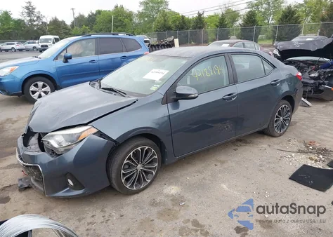 2015 Toyota Corolla S Plus из США, поврежденный, VIN 2T1BURHE0FC451056